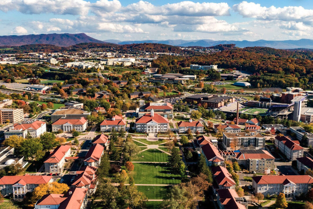 aerial view james madison university