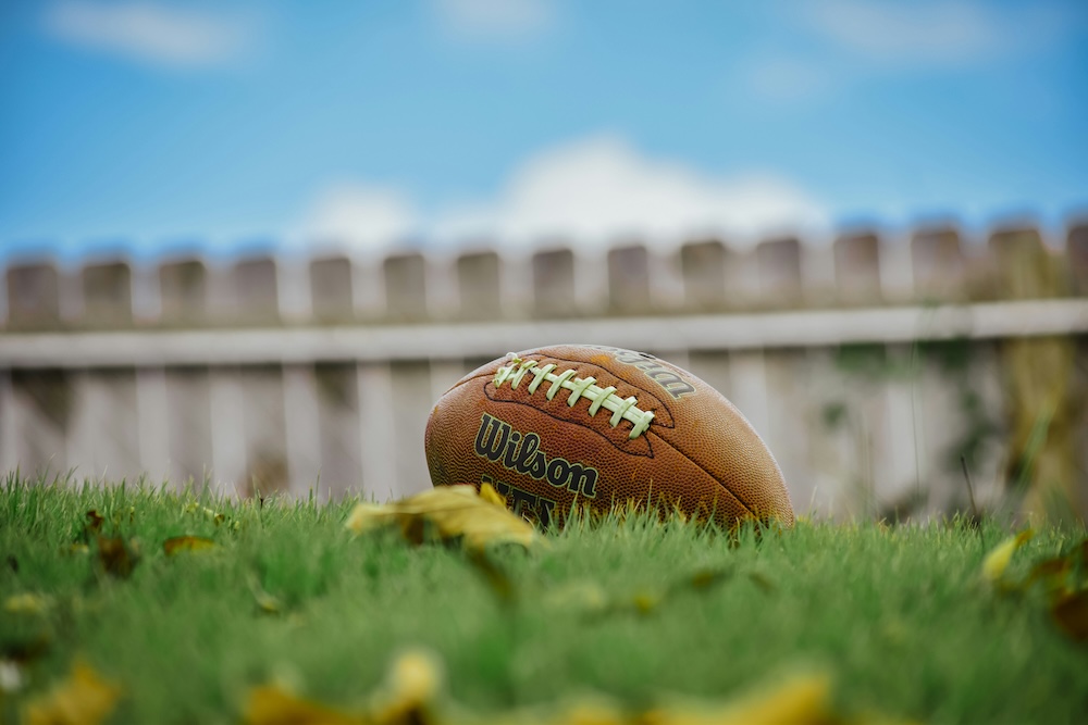 football on grass